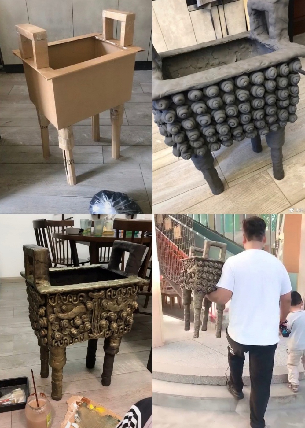 家长为幼儿园作业有多拼?全屋家电涂成油画艺术品