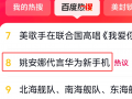 姚安娜代言华为全新折叠旗舰 官宣即登顶百度热搜